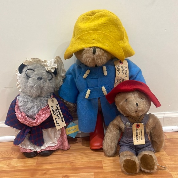 Vintage Paddington Bear (2) Aunt Lucy Stuffed Animals